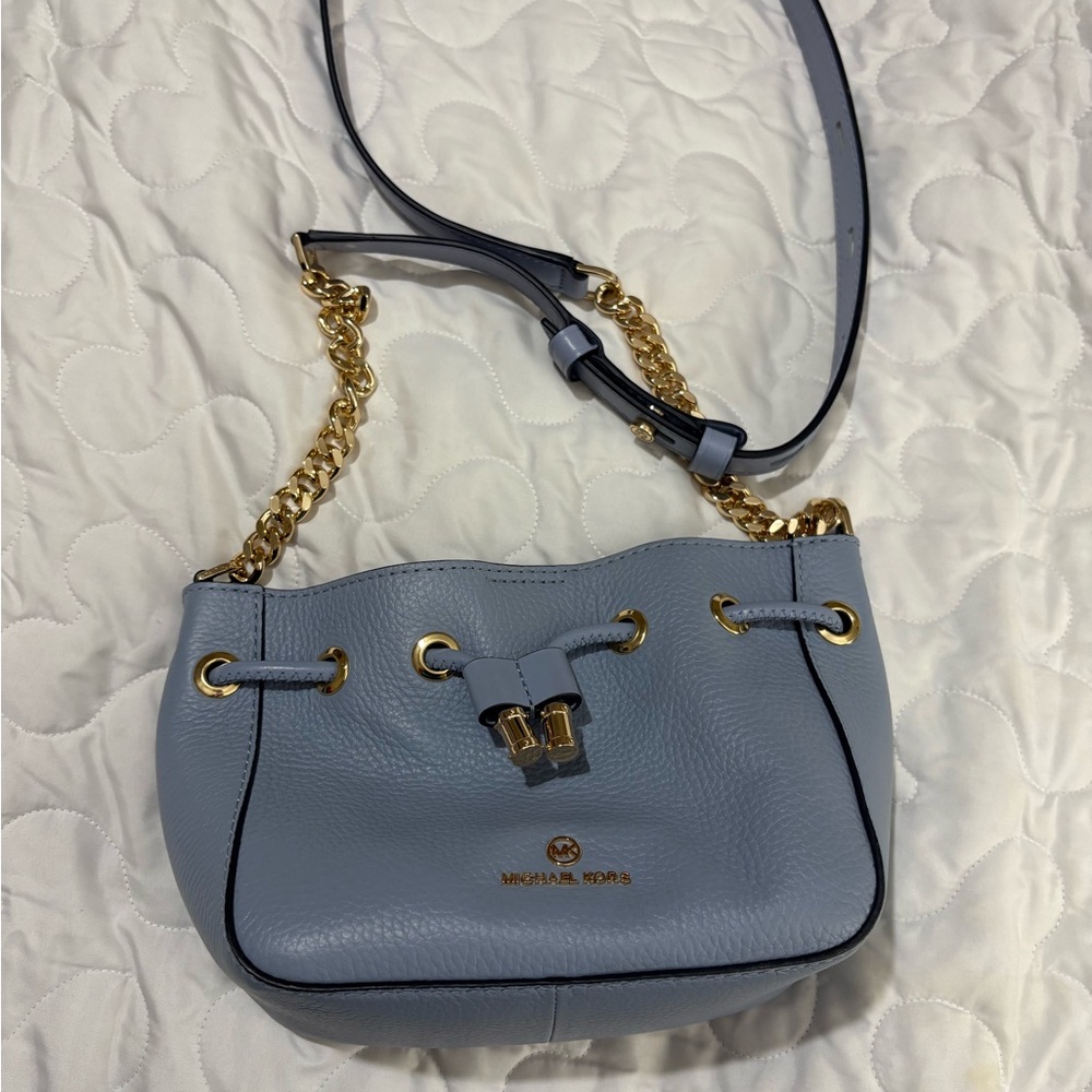 Michael Kors Blue Leather Shoulder Bag